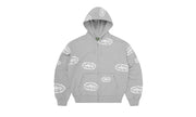 Bluza Z Kapturem Corteiz x Denim Tears Island Wreath Zip Hoodie Heather Grey