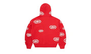 Bluza Z Kapturem Corteiz x Denim Tears Island Wreath Zip Hoodie Red - zdjęcie 2