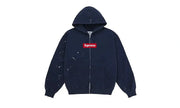 Bluza Z Kapturem Supreme MM6 Maison Margiela Box Logo Zip Up Hooded Sweatshirt Navy