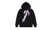 Bluza Z Kapturem Trapstar Decoded Paisley Monochrome Edition Black/Purple - zdjęcie 2