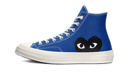 Converse Chuck Taylor All-Star 70s Hi Comme des Garçons PLAY Blue Quartz czarny-niebieski - widok główny z boku | Saturaise.c