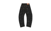 Corteiz Alcatraz Pattern Denim Jeans Black - zdjęcie 2