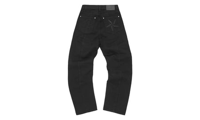 Corteiz Corteiz C-Star Stitch-Down Jeans Triple Black - widok główny z boku - Streetwear