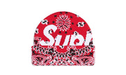 Czapka zimowa Supreme Bandana Big Logo Red