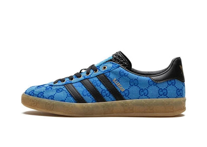 Adidas Gazelle Gucci Blue GG Monogram czarny-niebieski - widok główny z boku | Saturaise.com