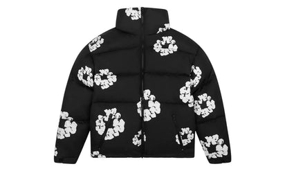 Denim Tears Denim Tears Cotton Wreath Puffer Jacket Black - widok główny z boku - Streetwear