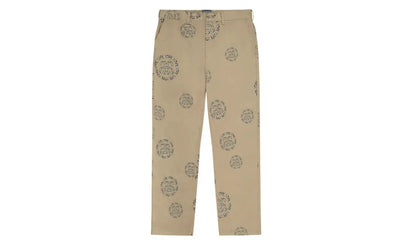 Stussy Denim Tears x Stussy Double S Wreath Chino Pant Khaki Brown brązowy-khaki - widok główny z boku | Saturaise.com
