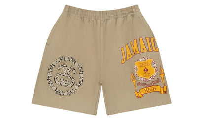 Stussy Denim Tears x Stussy Jamaica High Khaki Short Brown brązowy-khaki - widok główny z boku | Saturaise.com