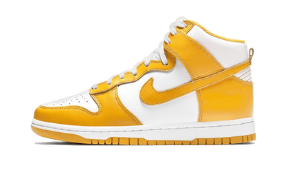 Nike Dunk High Dark Sulfur biały-żółty - widok główny z boku | Saturaise.com