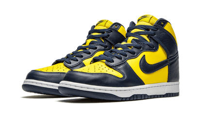 Kup oryginalne Dunk High Maize & Blue (Michigan) - widok z drugiego boku - Sneakersy