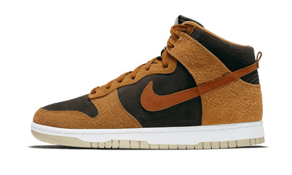 Nike Dunk High PRM Dark Russet biały-brązowy - widok główny z boku | Saturaise.com