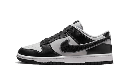 Nike Dunk Low Chenille Swoosh Grey Black czarny-biały - widok główny z boku | Saturaise.com