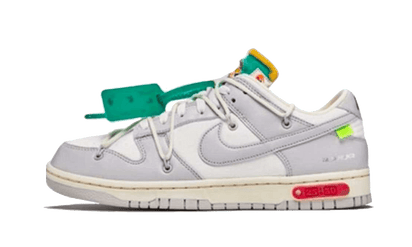 Nike Dunk Low Off-White Lot 25 biało-pomarańczowy - widok główny z boku | Saturaise.com