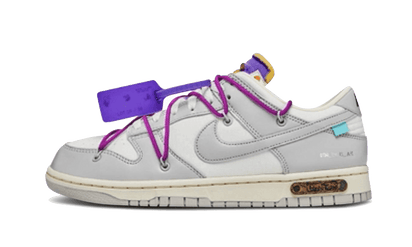Nike Dunk Low Off-White Lot 28 biało-pomarańczowy - widok główny z boku | Saturaise.com