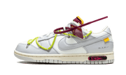 Nike Dunk Low Off-White Lot 8 biało-pomarańczowy - widok główny z boku | Saturaise.com