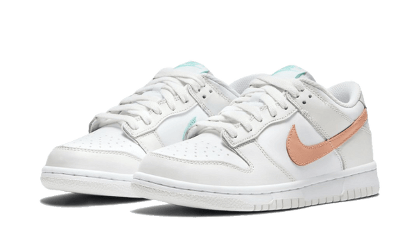 Dunk Low White Bone Peach Aqua - Kup oryginalne Dunk Low White Bone Peach Aqua CW1590-101 - widok z drugiego boku - Sneakersy