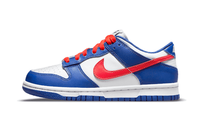 Nike Dunk Low White Royal Red czarno-niebieski - widok główny z boku | Saturaise.com