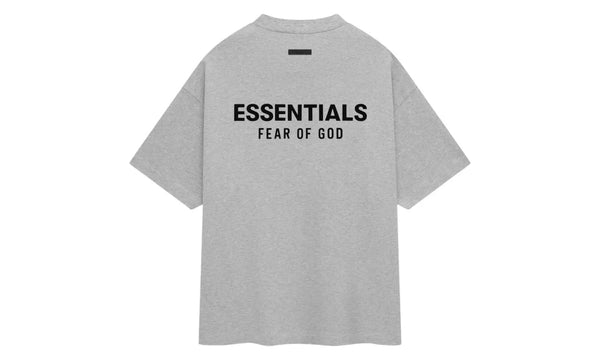 Fear of God Essentials Jersey Crewneck T-Shirt Light Heather Gray - Fear of God Essentials Jersey Crewneck T-Shirt Light Heather Gray - widok z drugiego boku - Premium Quality