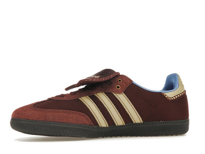 Adidas Samba Nylon Wales Bonner Fox Brown biały-niebieski - detale i podeszwa | Saturaise.com