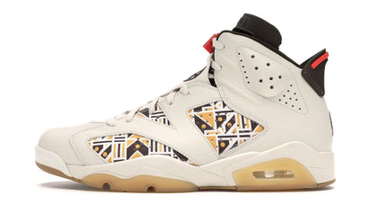 Air Jordan Air Jordan 6 Retro Quai 54 Sail Brown (2020) biały-brązowy - widok główny z boku | Saturaise.com