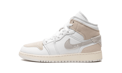 Air Jordan Air Jordan 1 Mid SE Craft Inside Out White Grey biały-czerwony - widok główny z boku | Saturaise.com
