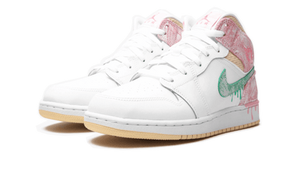 Kup oryginalne Air Jordan 1 Mid SE Paint Drip DD1666-100 - widok z drugiego boku - Sneakersy