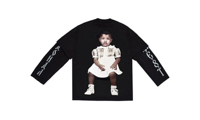 Saturaise Kanye West DONDA 2 Layer L/S T-shirt Black - widok główny z boku - Streetwear