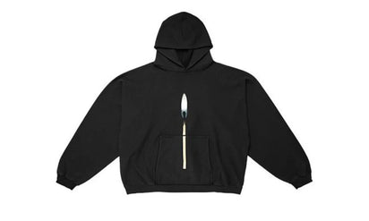 Saturaise Kanye West DONDA 2 Lit Match Hoodie Black - widok główny z boku - Streetwear