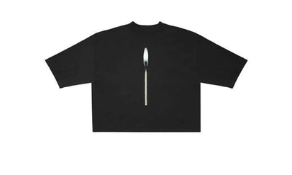 Saturaise Kanye West DONDA 2 Lit Match T-shirt Black - widok główny z boku - Streetwear