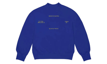 Saturaise Kanye West Jesus Is King Vinyl I Crewneck Blue - widok główny z boku - Streetwear