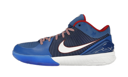 Yeezy Kobe 4 Protro Philly (2024) czarno-niebieski - widok główny z boku | Saturaise.com