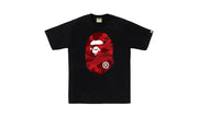 Koszulka BAPE Color Camo Big Ape Head Tee Black/Red