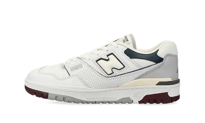 New Balance 550 White Indigo biały-burgundowy - widok główny z boku | Saturaise.com
