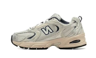 New Balance 530 Steel Grey Navy biały-niebieski - widok główny z boku | Saturaise.com