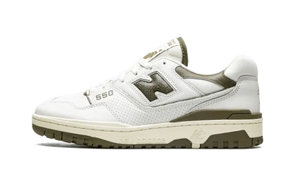 New Balance 550 Aimé Leon Dore Olive biały-zielony - widok główny z boku | Saturaise.com
