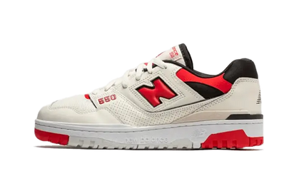 New Balance 550 Sea Salt True Red biały-czerwony - widok główny z boku | Saturaise.com