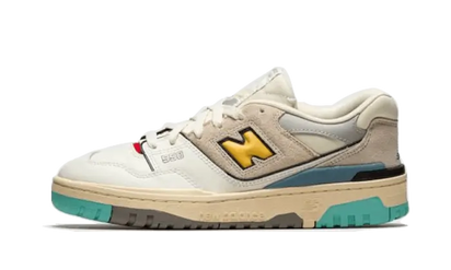 New Balance 550 Sea Salt Yellow biały-żółty - widok główny z boku | Saturaise.com