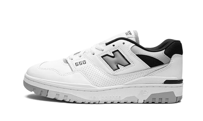 New Balance 550 White Concrete Black czarny-biały - widok główny z boku | Saturaise.com