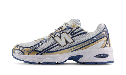 New Balance New Balance 740v2 Heron Blue Vintage Indigo niebieski-złoty - widok główny z boku | Saturaise.com