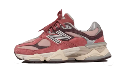 New Balance 9060 Sea Salt Cherry Blossom czerwony - widok główny z boku | Saturaise.com
