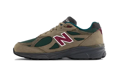 New Balance 990 V3 Made in USA Green Olive zielony-brązowy - widok główny z boku | Saturaise.com