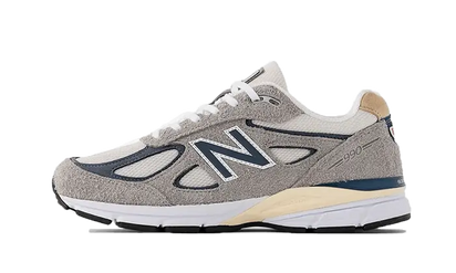 New Balance 990 V4 Made In USA Grey Suede szary-brązowy - widok główny z boku | Saturaise.com