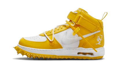 Nike Air Force 1 Mid SP Off-White Varsity Maize - widok główny z boku - Streetwear