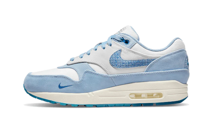 Yeezy Air Max 1 Premium Blueprint biały-niebieski - widok główny z boku | Saturaise.com