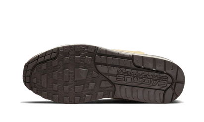 Buty Yeezy Air Max 1 Travis Scott Cactus Jack Baroque Brown - widok z przodu - Rozmiary EU