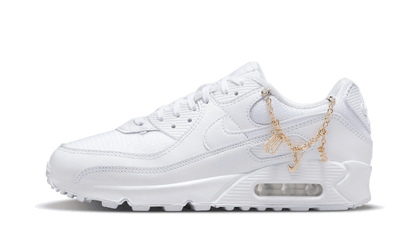 Nike Air Max 90 Lucky Charm White biały-złoty - widok główny z boku | Saturaise.com