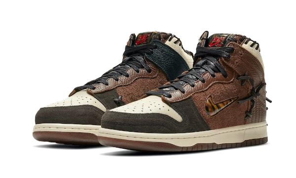 Dunk High Bodega Legend Fauna Brown - Kup oryginalne Dunk High Bodega Legend Fauna Brown - widok z drugiego boku - Sneakersy