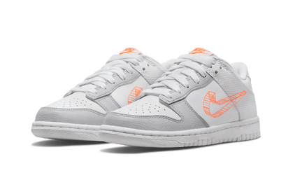 Kup oryginalne Dunk Low 3D Swoosh White Grey DR0171-100 - widok z drugiego boku - Sneakersy