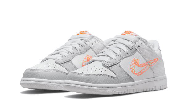 Dunk Low 3D Swoosh White Grey - Kup oryginalne Dunk Low 3D Swoosh White Grey DR0171-100 - widok z drugiego boku - Sneakersy