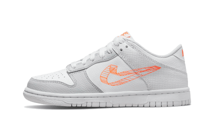 Nike Dunk Low 3D Swoosh White Grey biały-szary - widok główny z boku | Saturaise.com